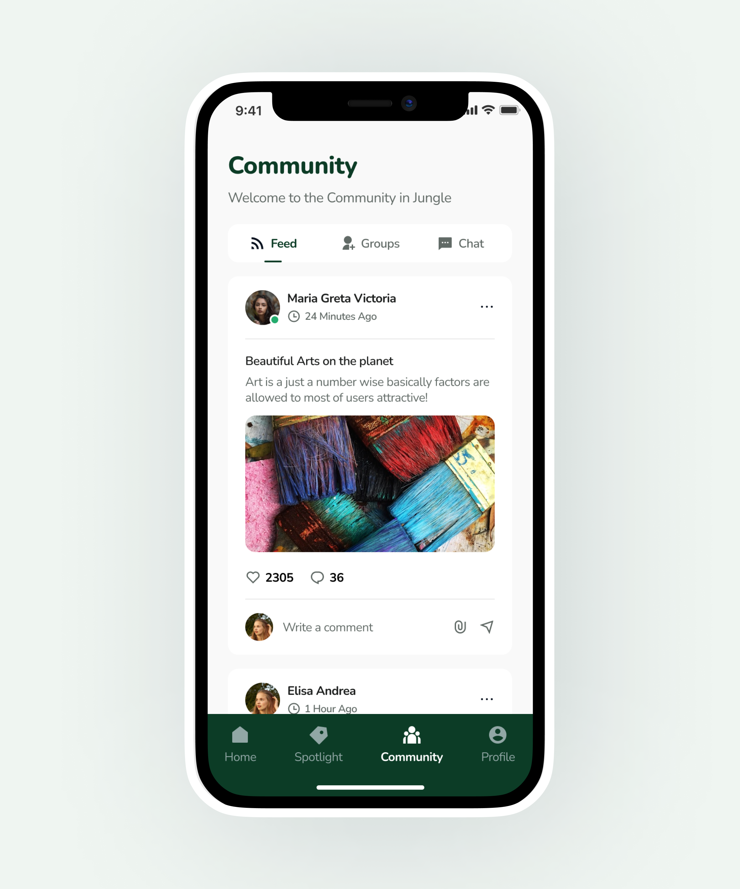 Jungle mobile app screens