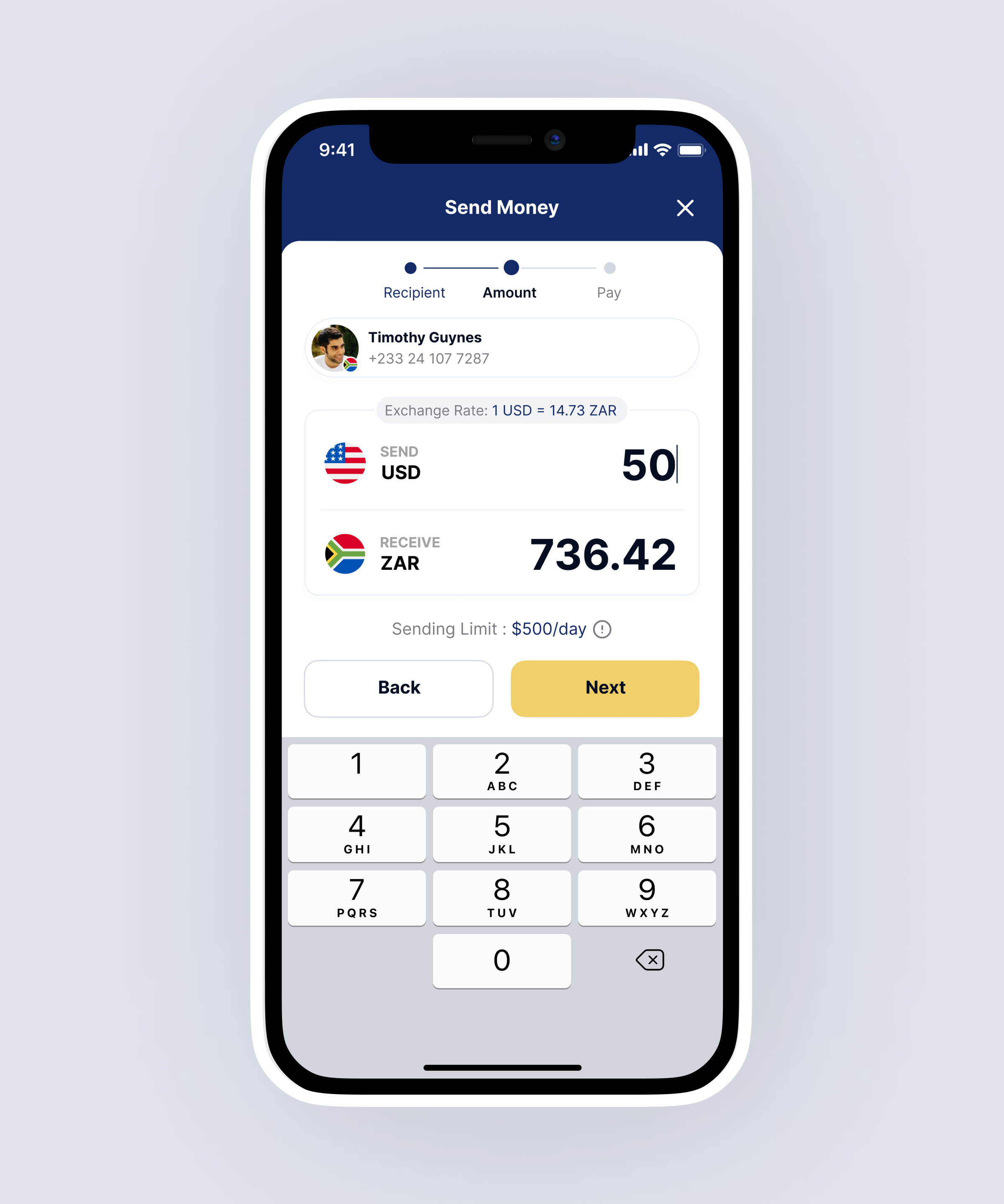 Ewura Pay mobile app screen